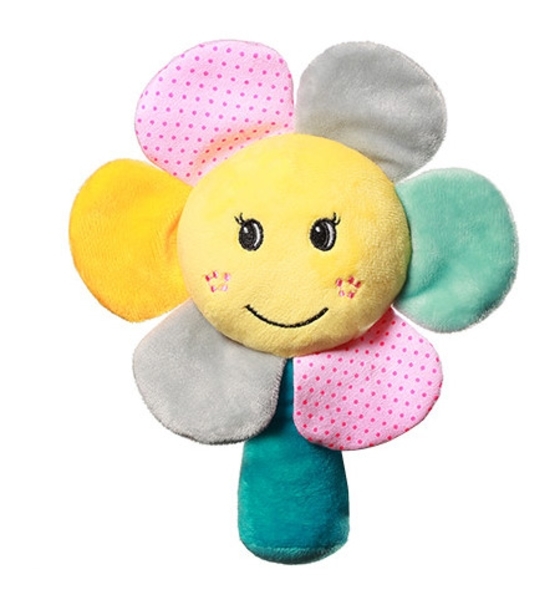 Брязкальце м'яке BabyOno Квітка веселки, 20 см (609) - Pampik