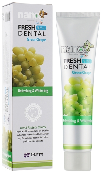 Зубная паста Hanil Fresh Dental Green Grape с экстрактом винограда, 160 г - Pampik - 2