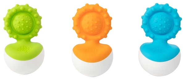 Прорізувач-неваляшка Fat Brain Toys Dimpl Wobbl, помаранчевий (F2172ML) - Pampik - 4