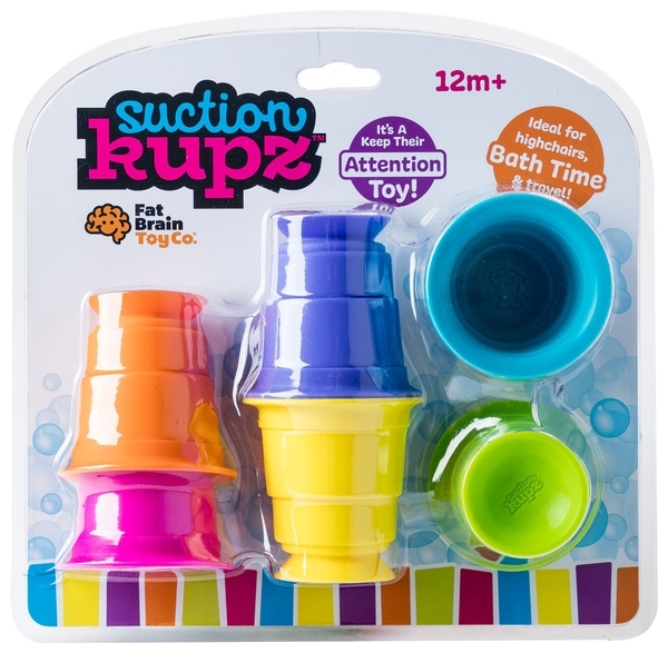 Іграшка тактильна Fat Brain Toys Suction Kupz М'які чашки, 6 шт. (F183ML) - Pampik - 7