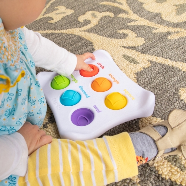 Іграшка сенсорна Fat Brain Toys Dimpl Duo Брайль Колір Форма Назва (F208EN) - Pampik - 17