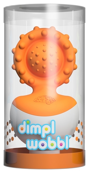 Прорізувач-неваляшка Fat Brain Toys Dimpl Wobbl, помаранчевий (F2172ML) - Pampik - 2