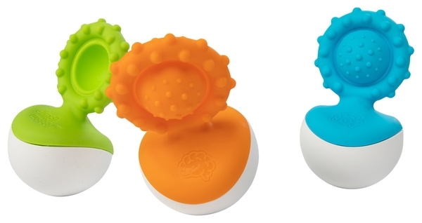 Прорізувач-неваляшка Fat Brain Toys Dimpl Wobbl, помаранчевий (F2172ML) - Pampik - 5