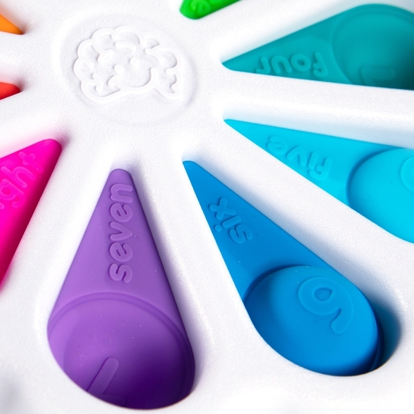 Іграшка тактильна Fat Brain Toys dimpl digits Кольорові пелюстки (F275EN) - Pampik - 5