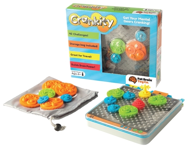 Головоломка Fat Brain Toys Crankity Різнокольорові шестерінки (F140ML) - Pampik - 2