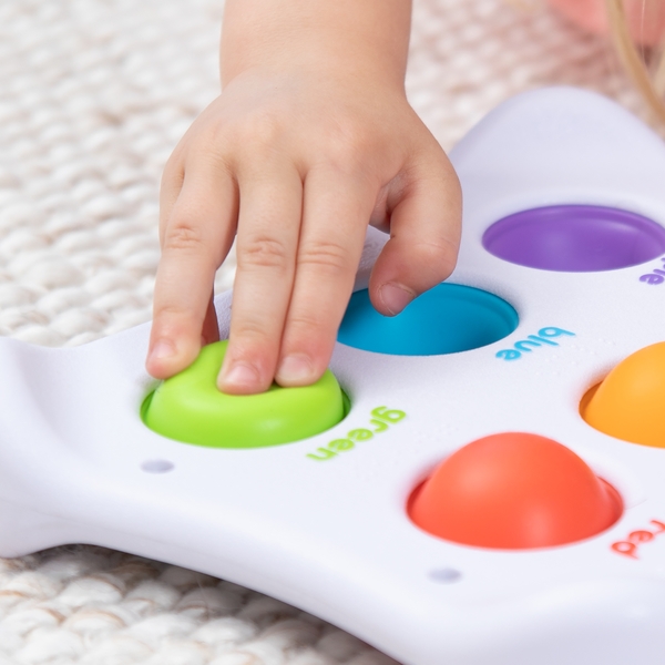 Іграшка сенсорна Fat Brain Toys Dimpl Duo Брайль Колір Форма Назва (F208EN) - Pampik - 9