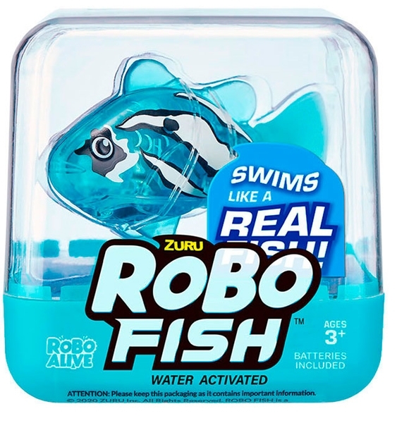 Интерактивная игрушка Pets & Robo Alive Роборыбка, голубой (7125SQ1-6) - Pampik