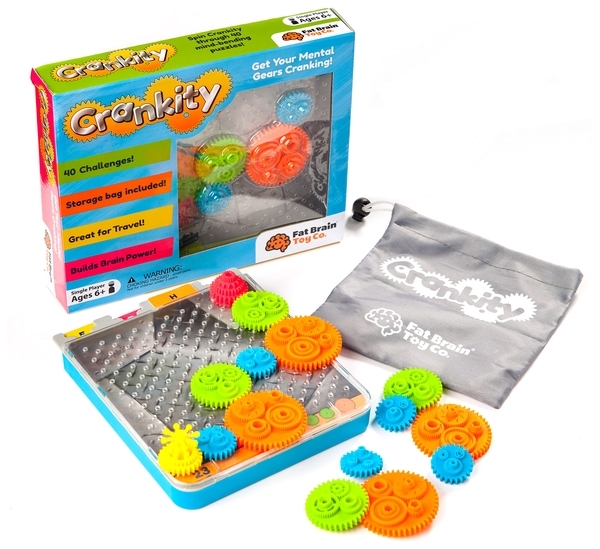 Головоломка Fat Brain Toys Crankity Різнокольорові шестерінки (F140ML) - Pampik - 3