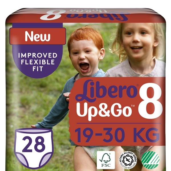 Підгузки-трусики Libero Up & Go 8 (19-30 кг), 28 шт. - Pampik