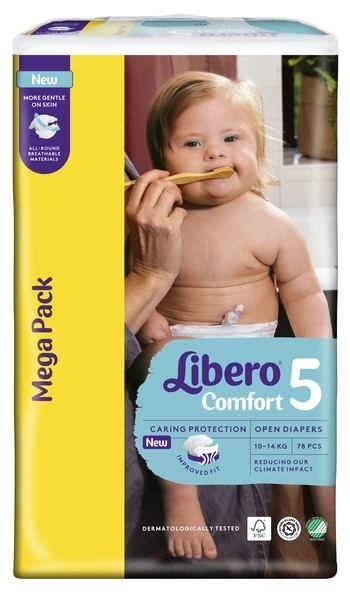 Підгузки на липучках Libero Comfort 5 (10-14 кг), 78 шт. - Pampik - 2