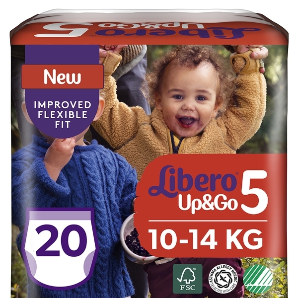Підгузки-трусики Libero Up & Go 5 (10-14 кг), 20 шт. - Pampik