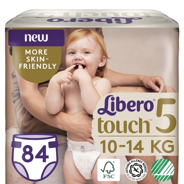 Набор подгузников на липучках Libero Touch 5 (10-14 кг), 84 шт. (2 уп. по 42 шт.) - Pampik