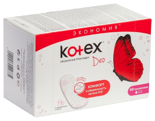 Ежедневные прокладки Kotex Deo Super Slim, 60 шт. - Pampik - 3