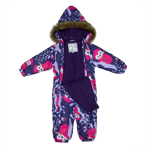 Комбінезон для малюків Huppa KEIRA, темно-лілoвий з принтом, розмір 86 (93473) - Pampik - 3