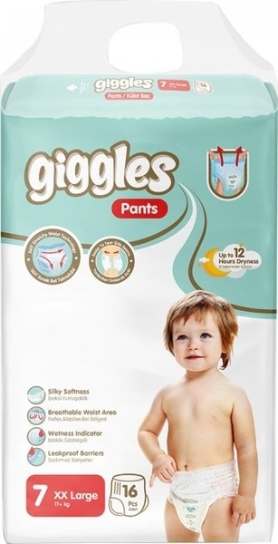 Підгузки-трускі Giggles 7 (17+ кг), 16 шт. - Pampik