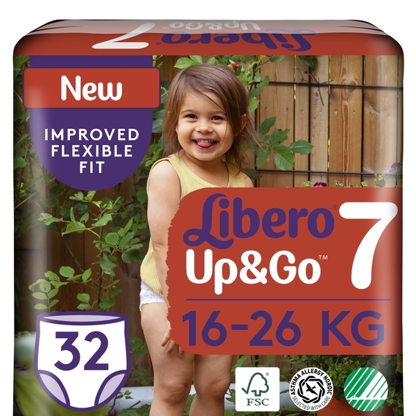 Підгузки-трусики Libero Up & Go 7 (16-26 кг), 32 шт. - Pampik