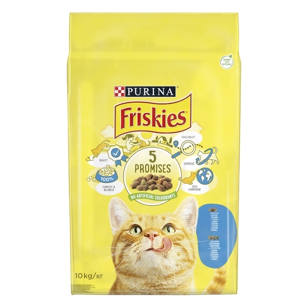 Сухий корм для дорослих кішок Friskies c лососем і овочами, 10 кг - Pampik - 2