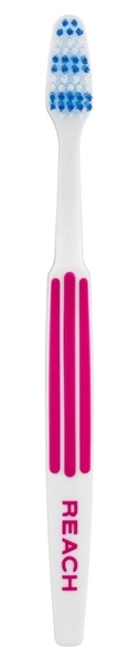Зубна щітка Reach Interdental жорстка, білий з рожевим - Pampik - 3