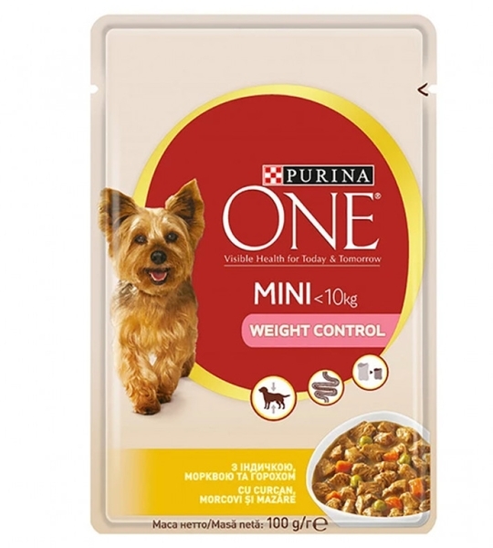 Корм для собак Purina One з індичкою і морквою в соусі, 100г - Pampik