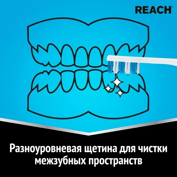 Зубна щітка Reach Interdental жорстка, білий з рожевим - Pampik - 5