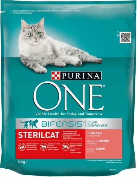 Корм для кішок Purina One Steril сухий лососем 800g - Pampik