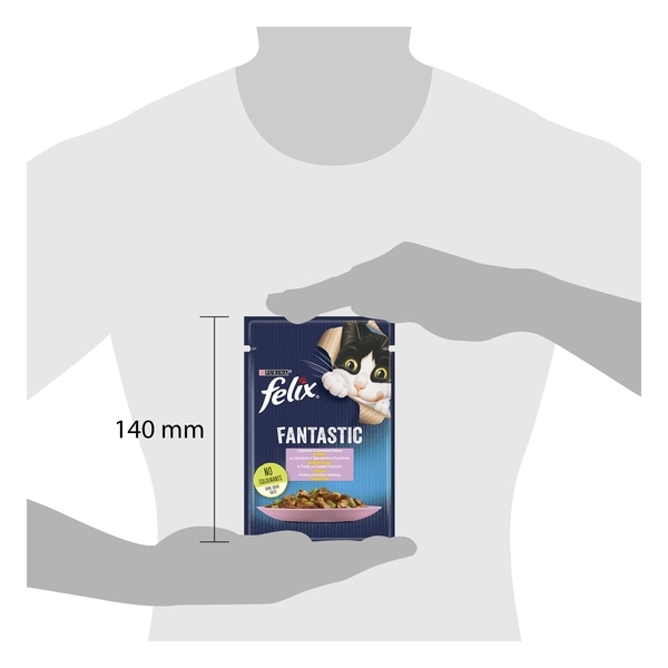 Консервований корм для кішок Felix Fantastic, з фореллю і зеленою квасолею в желе, 85 г - Pampik - 4