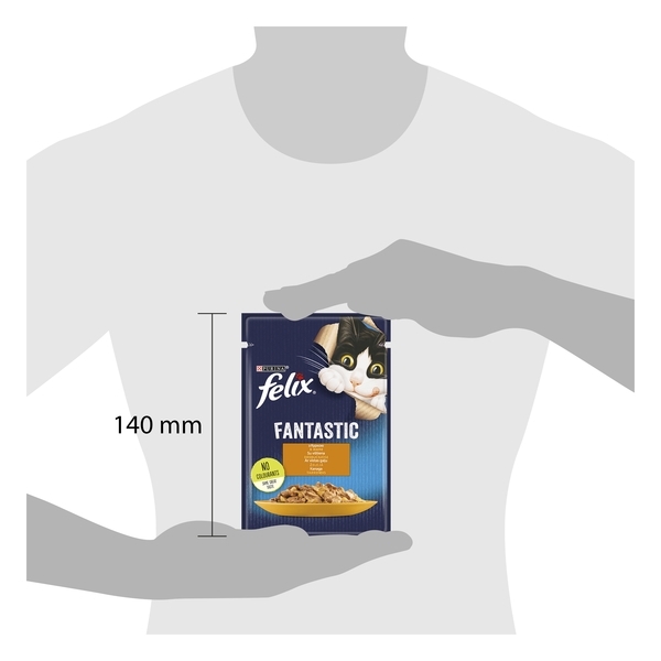 Консервований корм для кішок Felix Fantastic, з куркою в желе, 85 г - Pampik - 3