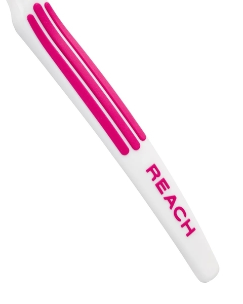 Зубна щітка Reach Interdental жорстка, білий з рожевим - Pampik - 4