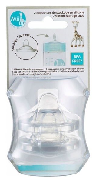 Набір ковпачків для пляшок Mii Жирафа Софі, 2 шт. (450580) - Pampik