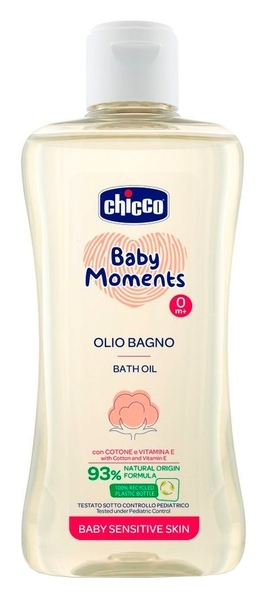 Масло для ванни Chicco Baby Moments для чутливої ​​шкіри, 200 мл - Pampik