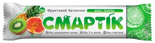 Фруктовий батончик Смартік Мікс-тропік, 30 г - Pampik