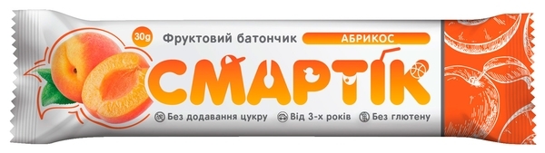 Фруктовый батончик Смартік Абрикос, 30 г - Pampik