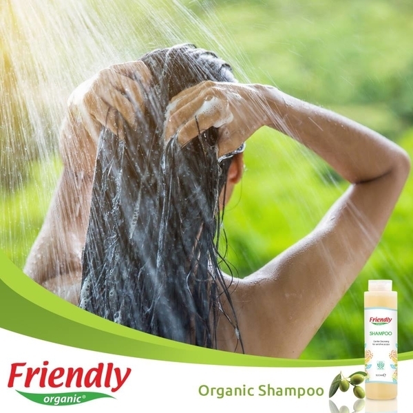 Дитячий органічний шампунь Friendly Organic ЕКО з вівсяним екстрактом, для чутливої ​​шкіри, 500 мл - Pampik - 2