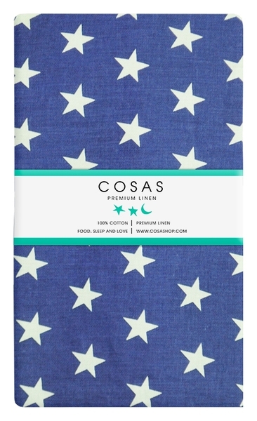 Простирадло Cosas Зірки, бязь, 215х155 см, синій - Pampik