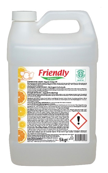 Органическое средство для мытья посуды Friendly Organic Апельсиновое масло, 5 л