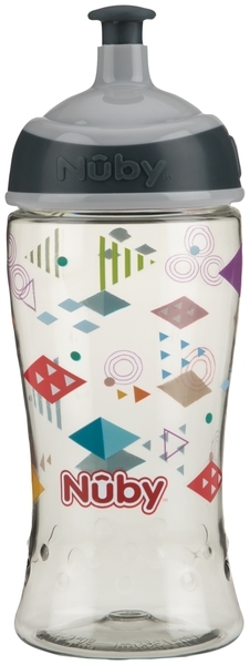 Поїльник Nuby Sport Tritan, 360 мл, сірий (NV0414025gray) - Pampik