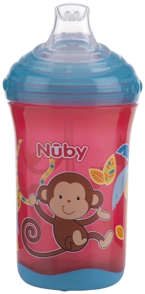 Поїльник-непроливайка Nuby No Spil, із силіконовим носиком, 300 мл, червоний (10348red) - Pampik