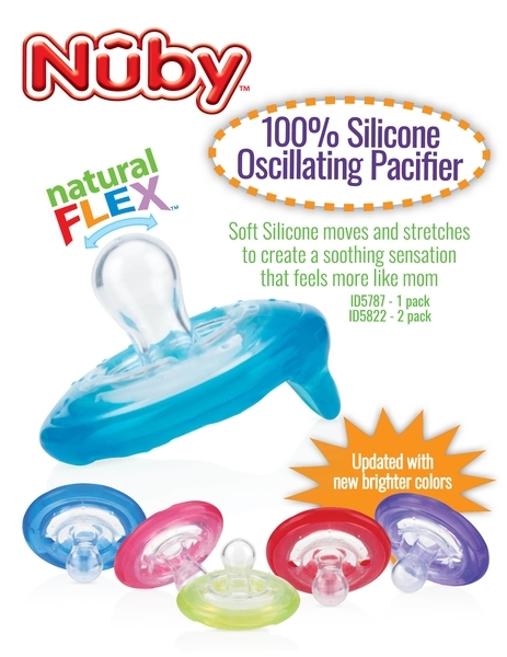 Силиконовая пустышка Nuby Вишенка, с естественным движением соска, 6+ мес., синий (5787MACSblue) - Pampik - 6