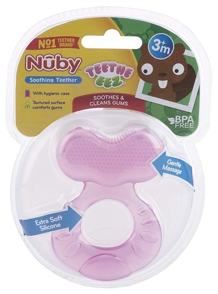 Силіконовий прорізувач Nuby, рожевий (630pnk) - Pampik - 2