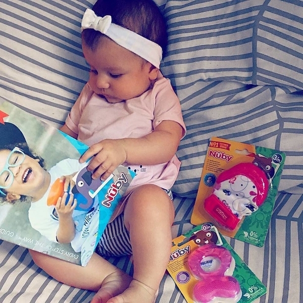 Силіконовий прорізувач Nuby, рожевий (630pnk) - Pampik - 5