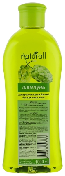 Шампунь Natural Spa с экстрактом пивных дрожжей, 1 л