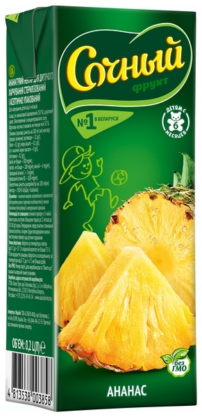 Нектар Соковитий Фрукт Ананас, 200 г - Pampik