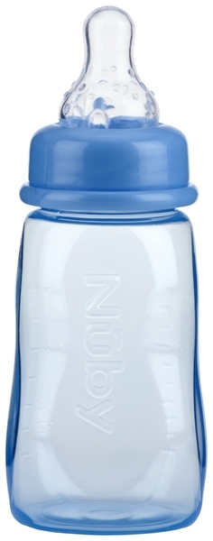 Пляшка Nuby, антиколікова, зі стандартним горлечком, 0+, 150 мл, блакитний (1008blu) - Pampik