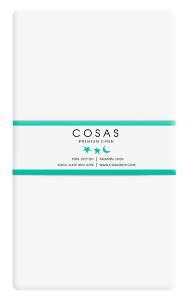 Простирадло Cosas Преміум, бязь, 215х155 см, білий - Pampik