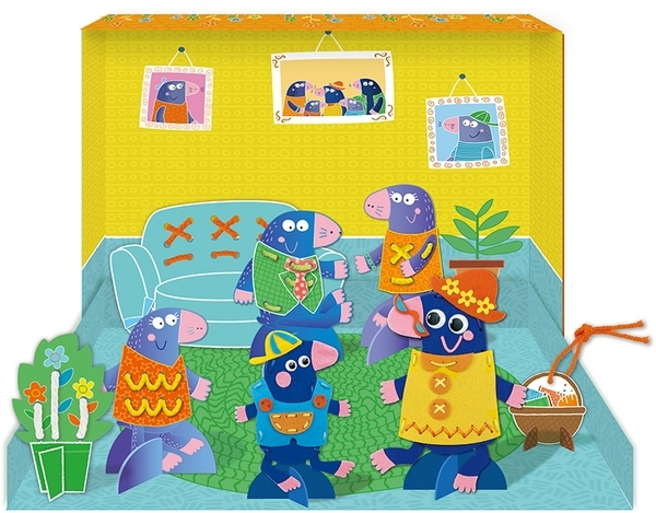 Набір для творчості Avenir Сімейка кротів, бокс для шиття (CH201760) - Pampik - 7