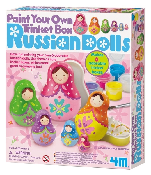 Набор для творчества 4M Шкатулки-матрешки (00-04617) - Pampik