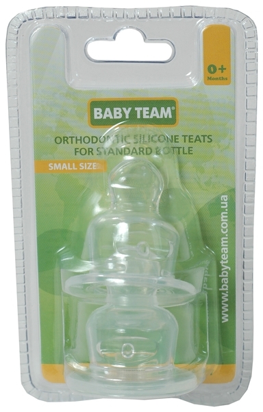 Соска силіконова ортодонтична Baby Team, 0 +, 2 шт. (2002) - Pampik - 3