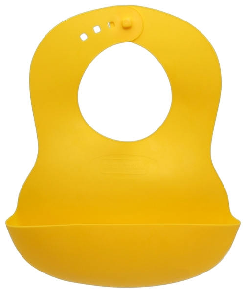 Нагрудник гумовий Baby Team, жовтий (6500) - Pampik - 2