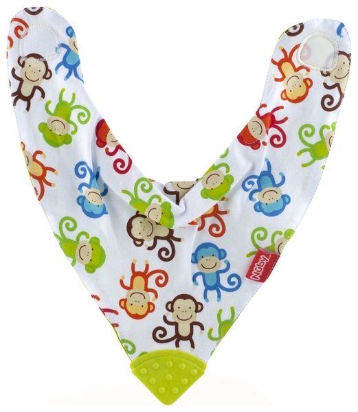 Слинявчик Nuby з прорізувачем, зелений (4290mnky) - Pampik