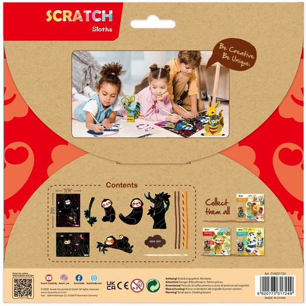 Набір для творчості Avenir Лінивці, скретч-арт (CH201724) - Pampik - 7
